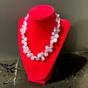 Lavender Quartz Briolette Teardrop Necklace